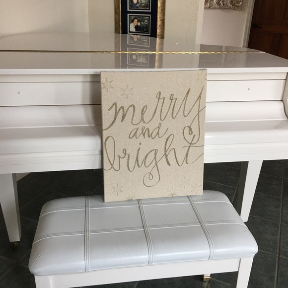 Merry & Bright Canvas Wall Shelf Decor - Picture 8 of 9